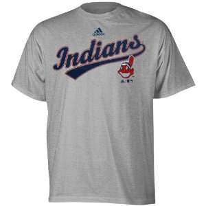  adidas Cleveland Indians Ash Youth Script T shirt (Small 