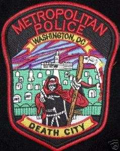 a0174 Washington DC Police Novelty Patch Death City  