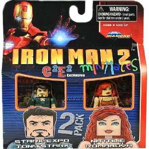   2Pack Iron Man 2 Stark Expo Tony Stark Natalie Romanova Toys & Games