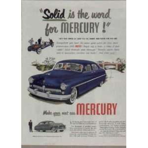  Solid is the word for Mercury  1949 Mercury Ad 