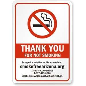  Thank you for not smoking. To report a violation or file a 