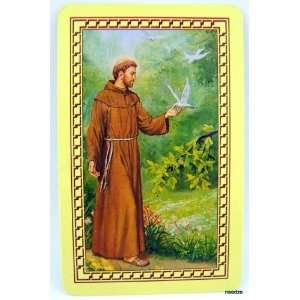  25 Plastic Holy Card Saint St Francis of Assisi Animal 