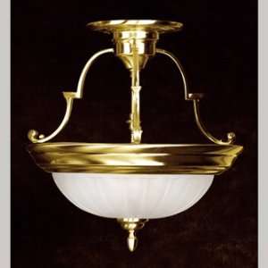  Quoizel semi flush plsh brss 14 1/2d   NEW Polished Brass 