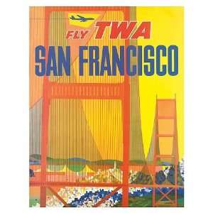  World Travel Poster San Francisco Golden Gate 9 inch by 12 