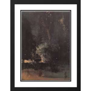 Whistler, James Abbott McNeill 28x38 Framed and Double Matted Nocturne 