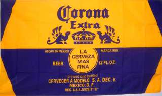 CORONA EXTRA CERVEZA BEER SIGN FLAG 3 X 5 BANNER  