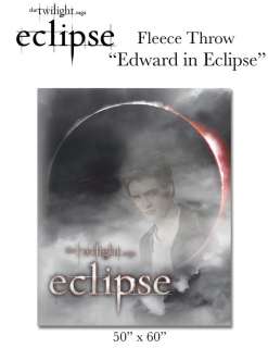 ECLIPSE FLEECE THROW BLANKET Edward Cullen twilight NEW  