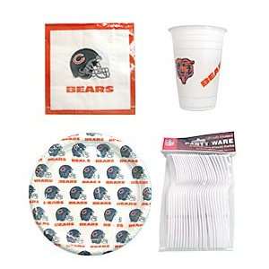 Chicago Bears 96 Piece Plastic Dinnerware Set