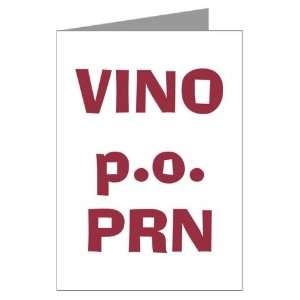  Vino p.o. PRN Nurse Greeting Cards Pk of 10 by  