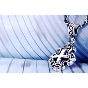   Cross Amulet Silver Necklace for Mens Fashion Jewelry (PENDANT ONLY
