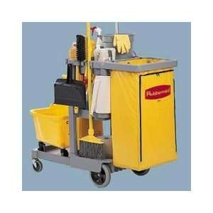  Janitor Cart with Three Shelves, Blue