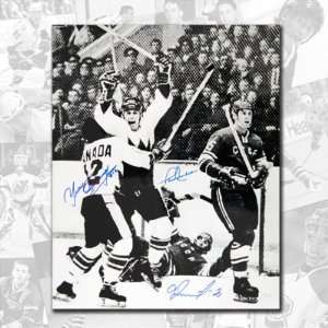  Paul Henderson, Vladislav Tretiak & Cournoyer Autographed 