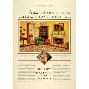 1929 Ad Bigelow Hartford Saxony Carpet Rugs Floor Coverings Househld 