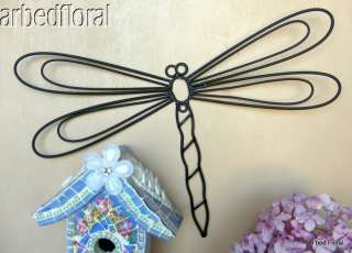   Wrought Iron Wall Plaque Grille Metal Decor Hanging Grill Dragon Fly