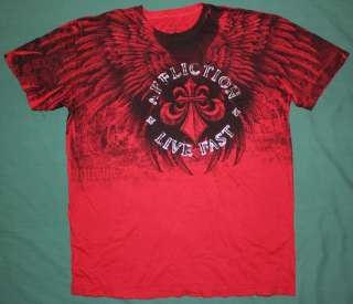 Affliction LIVE FAST Series Tee T Shirt RED SIZES NEW  
