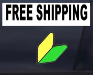 75 free gift along with your order jdm wakaba leaf decal rookie 