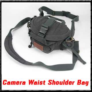 New Canvas SRL Camera Waist Pouch Bag Canon EOS Nikon  