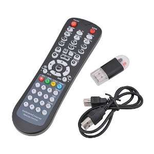  Multifunction PC Remote Control with USB Receiver, Black 
