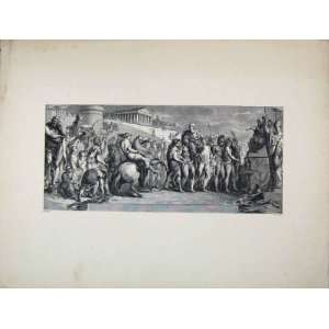  Ancient Rome Victors Olympia Antique Engraving Barry