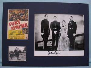 John Wayne, Henry Fonda   Fort Apache signed John Agar.  