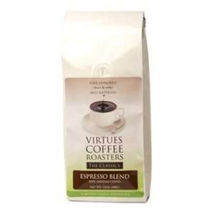  Virtues Coffee Roasters Espresso Roast Ground Coffee 1lb 