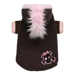  Hip Doggie HD 7PSM Skull Mohawk Dog Hoodie in Pink Size 