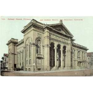  1915 Vintage Postcard Calvary Church (Fillmore and Jackson 