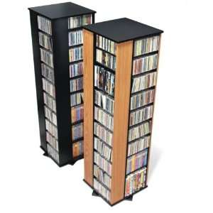  CD / DVD / VHS 1060 Spinner Storage Rack for Media in Oak 