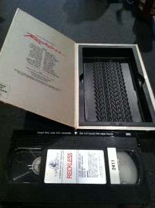 Reckless VHS/Book Box MGM/UA Aidan Quinn Daryl Hannah Kenneth McMillan 