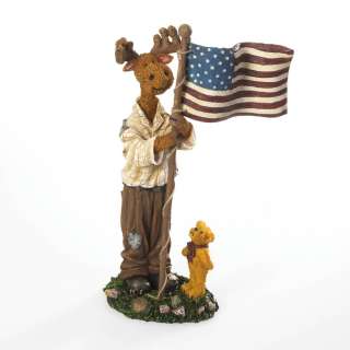 Boyds Bears Moose Figurine (Benny B. Proud with Lil Ted)  