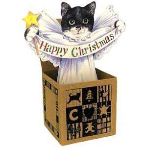  Angel Cat in a Box 3D Christmas Card 