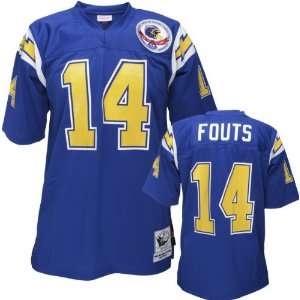 Dan Fouts #14 San Diego Chargers Replica Throwback NFL Jersey Blue 