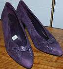 Prevata Purple Heels with Purple Bow Womens Size 8.5 B