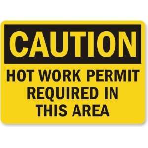   Permit Required In This Area Plastic Sign, 14 x 10
