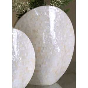  Large Round White Shell Vase