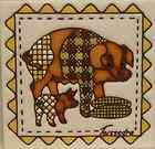 Country Pigs 6x6 Teissedre ceramic trivet wall tile