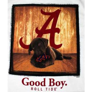 Alabama Crimson Tide T Shirt   Mans Best Friend   Good Boy   Color Is 