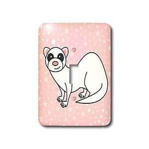  Janna Salak Designs Small Pets   Cute White Ferret Pink 