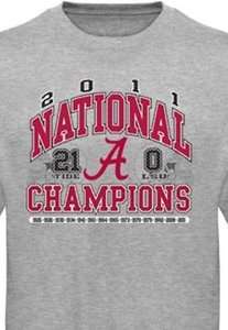 Alabama Crimson Tide 2011 National Championship Long Sleeve T shirt 