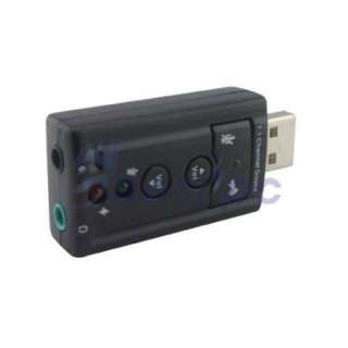 USB External 7.1 Channel 3D Virtual Audio Sound Card Adapter PC Fast 