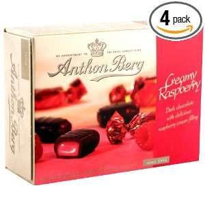 Anthon Berg Chocolates, Creamy Raspberry, 5.29 Ounce Boxes (Pack of 4 