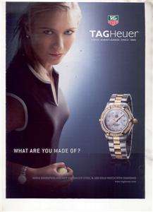 MARIA SHARAPOVA TAGHEUER TAG HEUER WATCH AD  