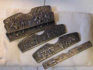 Set of 6 Denmark repousse silverplate comb holders  