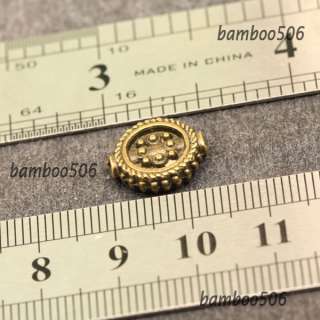 10pcs Antique Brass Round Rough Spacer Beads Vintage Jewelry Findings 