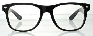 CLEAR LENS VINTAGE STYLE BLACK FRAME Hipster Glasses Sunglasses NERD 