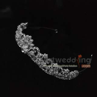   Pageant Sparkling Tiaras Rhinestone/Crystal/Aleck Beads/Pearl 4 Kinds