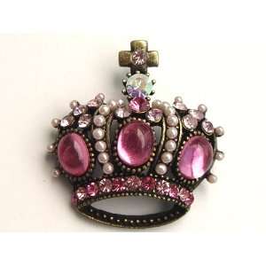   Gem Vintage Inspired Royal King Crown Jewelry Pin Brooch Jewelry