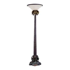  29099 Monkey 1 Light Floor Lamps in Tropical Bronze With Antique 