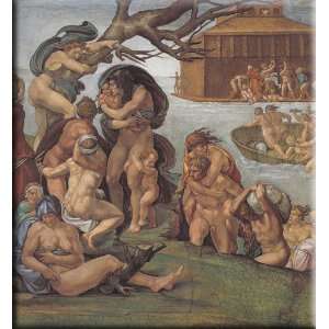 Ceiling of the Sistine Chapel Genesis, Noah 7 9 The Flood, left view 