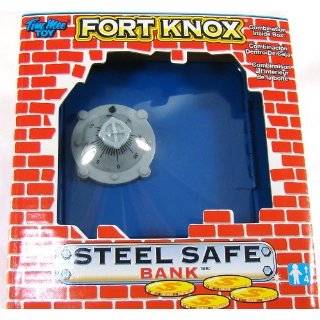Fort Knox Steel Safe Piggy Bank Vault (BLUE, RED or PINK Bank)